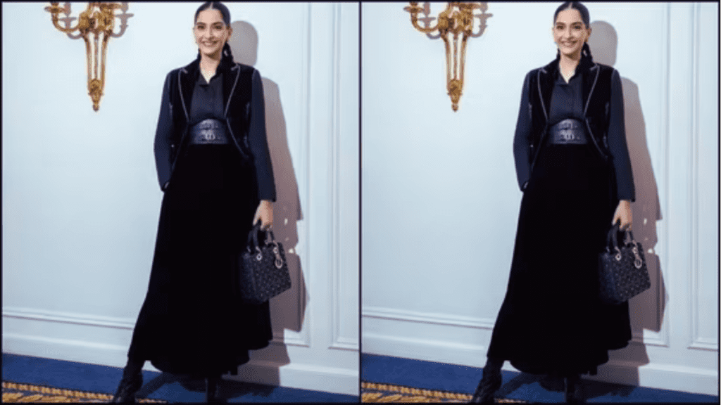 Sonam Kapoor in an all-black Dior outfit by feature fashion